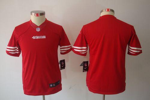  49ers Blank Red Team Color Youth Stitched NFL Limited Jersey