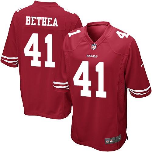  49ers #41 Antoine Bethea Red Team Color Youth Stitched NFL Elite Jersey
