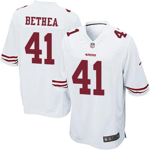  49ers #41 Antoine Bethea White Youth Stitched NFL Elite Jersey