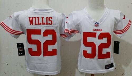Toddler  49ers #52 Patrick Willis White Stitched NFL Elite Jersey