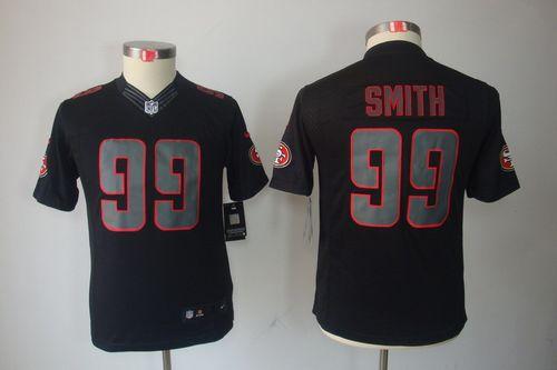  49ers #99 Aldon Smith Black Impact Youth Stitched NFL Limited Jersey