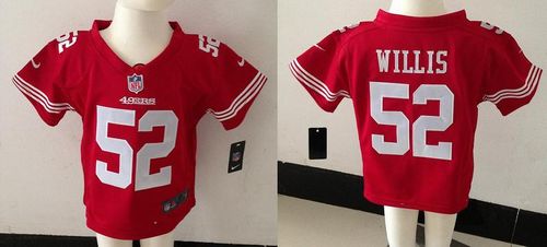 Toddler  49ers #52 Patrick Willis Red Team Color Stitched NFL Elite Jersey