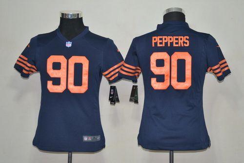  Bears #90 Julius Peppers Navy Blue 1940s Throwback Youth Stitched NFL Elite Jersey