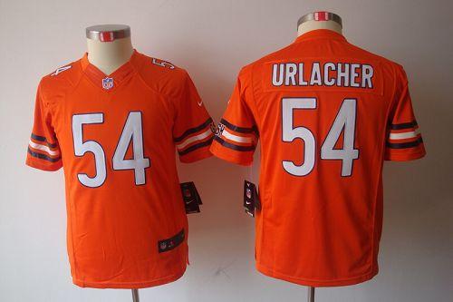  Bears #54 Brian Urlacher Orange Alternate Youth Stitched NFL Limited Jersey