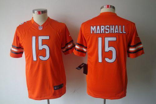  Bears #15 Brandon Marshall Orange Alternate Youth Stitched NFL Limited Jersey