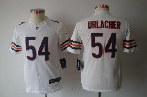  Bears #54 Brian Urlacher White Youth Stitched NFL Limited Jersey