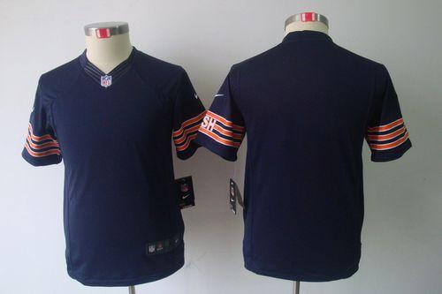  Bears Blank Navy Blue Team Color Youth Stitched NFL Limited Jersey