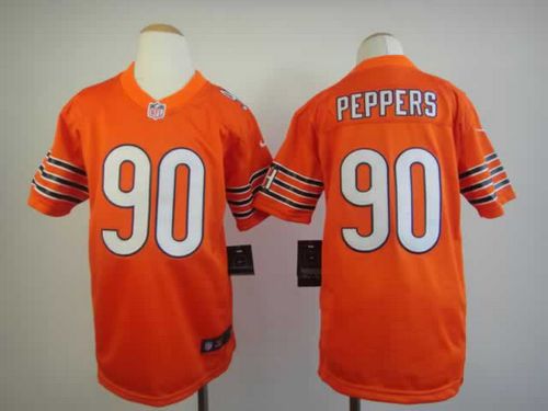  Bears #90 Julius Peppers Orange Alternate Youth Stitched NFL Elite Jersey