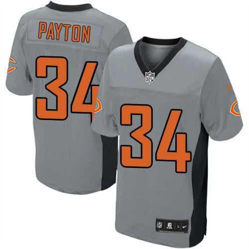  Bears #34 Walter Payton Grey Shadow Youth Stitched NFL Elite Jersey