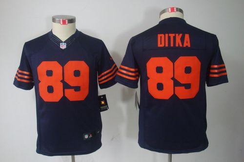  Bears #89 Mike Ditka Navy Blue Youth 1940s Throwback Stitched NFL Limited Jersey