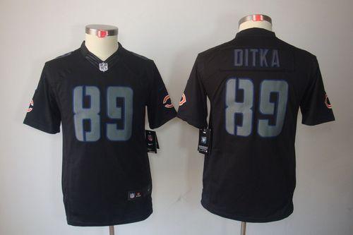  Bears #89 Mike Ditka Black Impact Youth Stitched NFL Limited Jersey