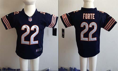 Toddler  Bears #22 Matt Forte Navy Blue Team Color Stitched NFL Elite Jersey