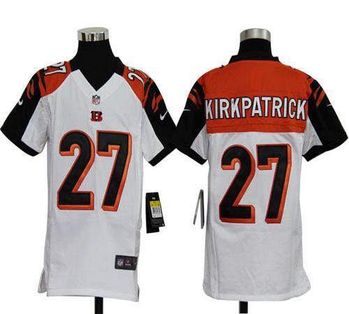  Bengals #27 Dre Kirkpatrick White Youth Stitched NFL Elite Jersey