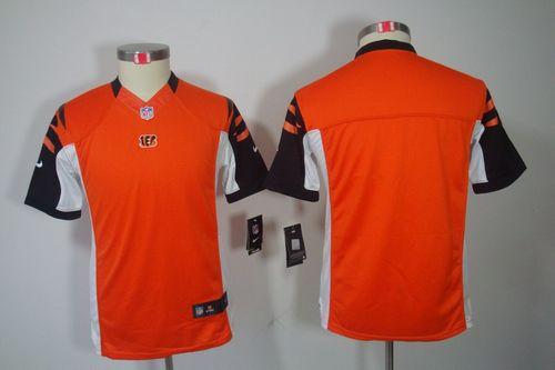  Bengals Blank Orange Alternate Youth Stitched NFL Limited Jersey