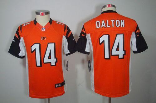  Bengals #14 Andy Dalton Orange Alternate Youth Stitched NFL Limited Jersey