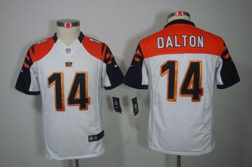  Bengals #14 Andy Dalton White Youth Stitched NFL Limited Jersey