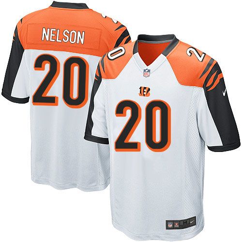  Bengals #20 Reggie Nelson White Youth Stitched NFL Elite Jersey