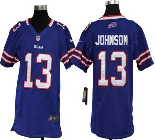  Bills #13 Steve Johnson Royal Blue Team Color Youth Stitched NFL Elite Jersey
