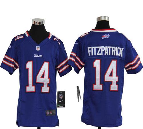  Bills #14 Ryan Fitzpatrick Royal Blue Team Color Youth Stitched NFL Elite Jersey