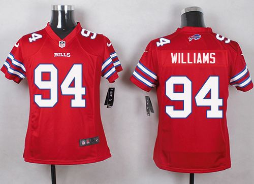  Bills #94 Mario Williams Red Youth Stitched NFL Limited Rush Jersey