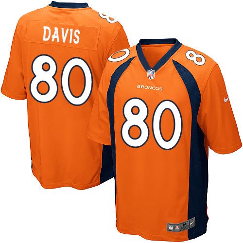  Broncos #80 Vernon Davis Orange Team Color Youth Stitched NFL New Elite Jersey