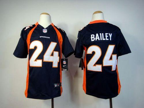  Broncos #24 Champ Bailey Blue Alternate Youth Stitched NFL Elite Jersey