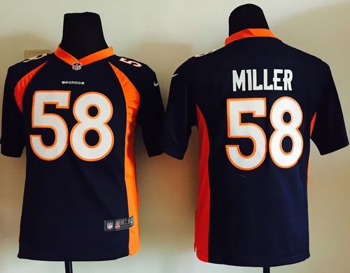  Broncos #58 Von Miller Blue Alternate Youth Stitched NFL Elite Jersey