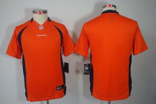  Broncos Blank Orange Team Color Youth Stitched NFL Limited Jersey
