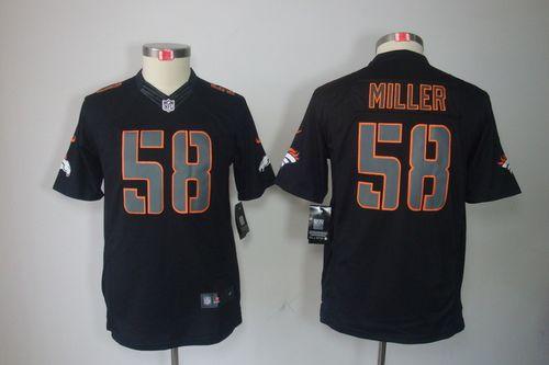  Broncos #58 Von Miller Black Impact Youth Stitched NFL Limited Jersey