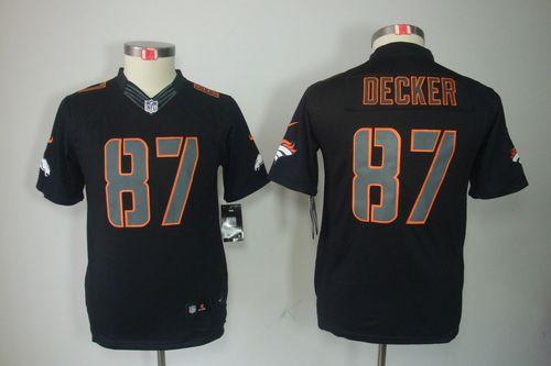  Broncos #87 Eric Decker Black Impact Youth Stitched NFL Limited Jersey