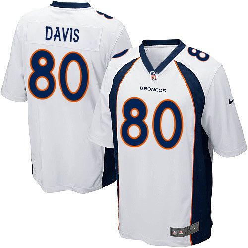 Broncos #80 Vernon Davis White Youth Stitched NFL New Elite Jersey
