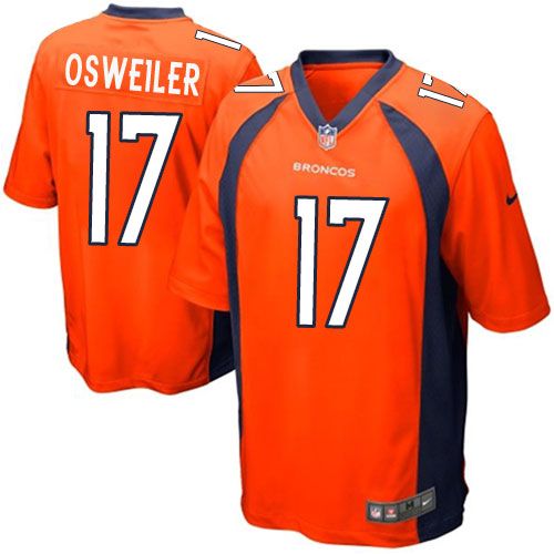  Broncos #17 Brock Osweiler Orange Team Color Youth Stitched NFL New Elite Jersey