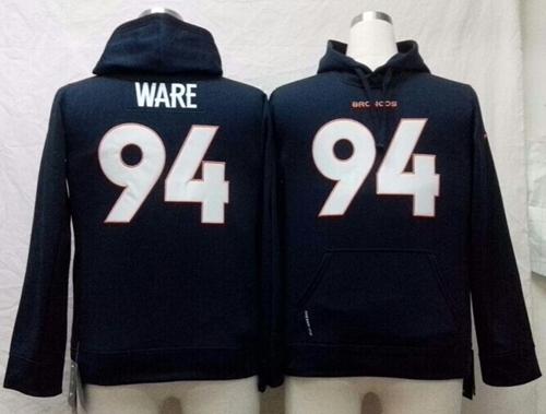  Broncos #94 DeMarcus Ware Navy Blue Youth Pullover NFL Hoodie