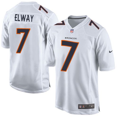  Broncos #7 John Elway White Youth Stitched NFL Game Event Jersey