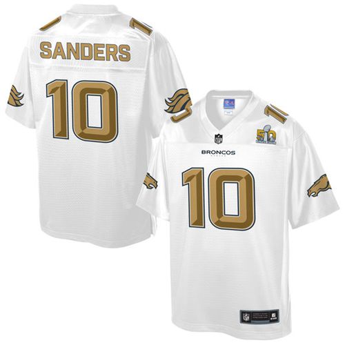 Broncos #10 Emmanuel Sanders White Youth NFL Pro Line Super Bowl 50 Fashion Game Jersey