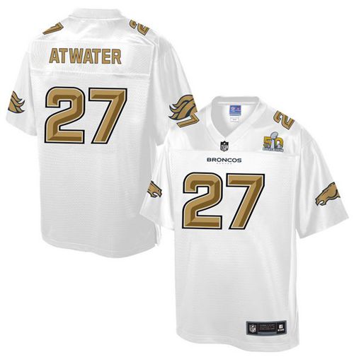  Broncos #27 Steve Atwater White Youth NFL Pro Line Super Bowl 50 Fashion Game Jersey