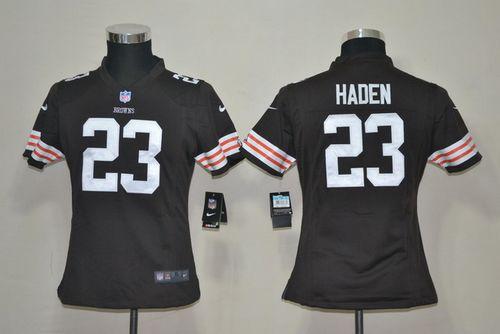  Browns #23 Joe Haden Brown Team Color Youth Stitched NFL Elite Jersey