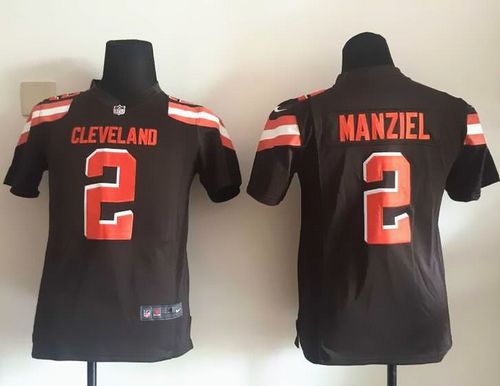  Browns #2 Johnny Manziel Brown Team Color Youth Stitched NFL New Elite Jersey