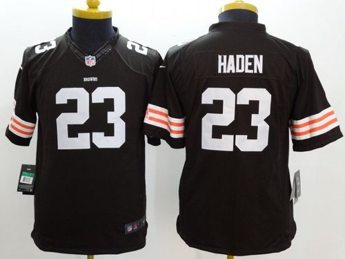  Browns #23 Joe Haden Brown Team Color Youth Stitched NFL Limited Jersey