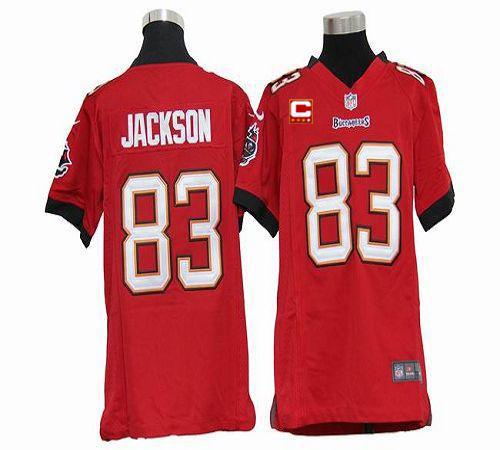 Buccaneers #83 Vincent Jackson Red Team Color With C Patch Youth Stitched NFL Elite Jersey