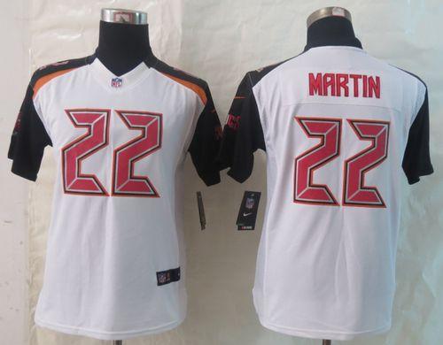  Buccaneers #22 Doug Martin White Youth Stitched NFL New Limited Jersey