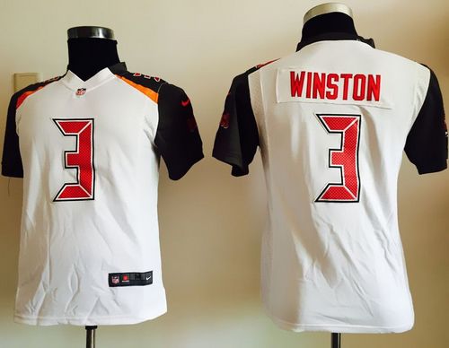  Buccaneers #3 Jameis Winston White Youth Stitched NFL New Elite Jersey