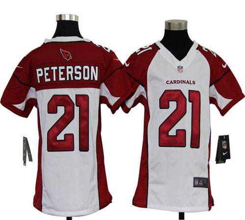  Cardinals #21 Patrick Peterson White Youth Stitched NFL Elite Jersey