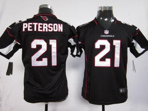  Cardinals #21 Patrick Peterson Black Alternate Youth Stitched NFL Elite Jersey