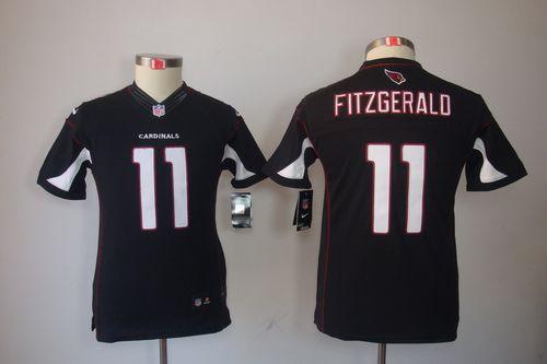  Cardinals #11 Larry Fitzgerald Black Alternate Youth Stitched NFL Limited Jersey