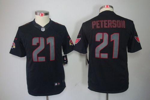  Cardinals #21 Patrick Peterson Black Impact Youth Stitched NFL Limited Jersey