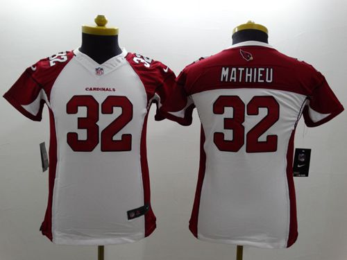  Cardinals #32 Tyrann Mathieu White Youth Stitched NFL Limited Jersey