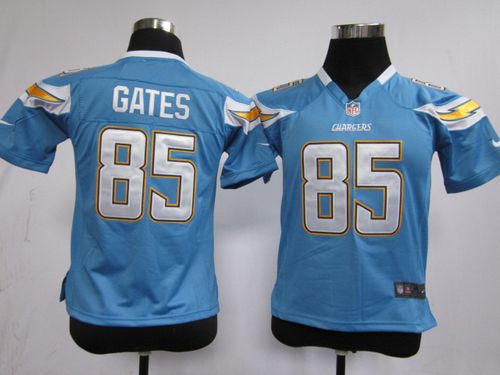 Chargers #85 Antonio Gates Electric Blue Alternate Youth Stitched NFL Elite Jersey