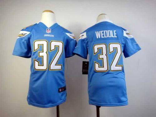  Chargers #32 Eric Weddle Electric Blue Alternate Youth Stitched NFL Elite Jersey