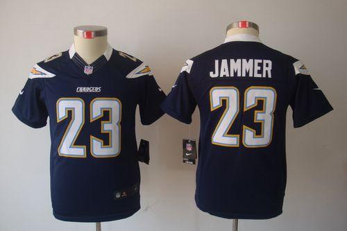  Chargers #23 Quentin Jammer Navy Blue Team Color Youth Stitched NFL Limited Jersey